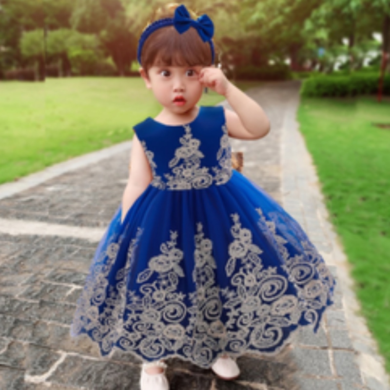 Baige mới ren ren frock Kids Party Wear
