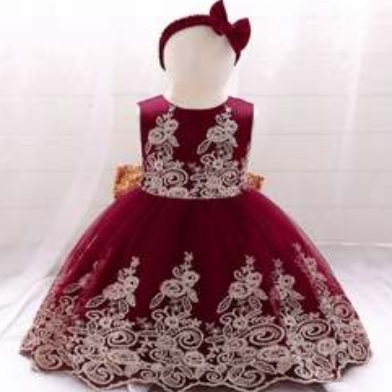 Baige mới ren ren frock Kids Party Wear
