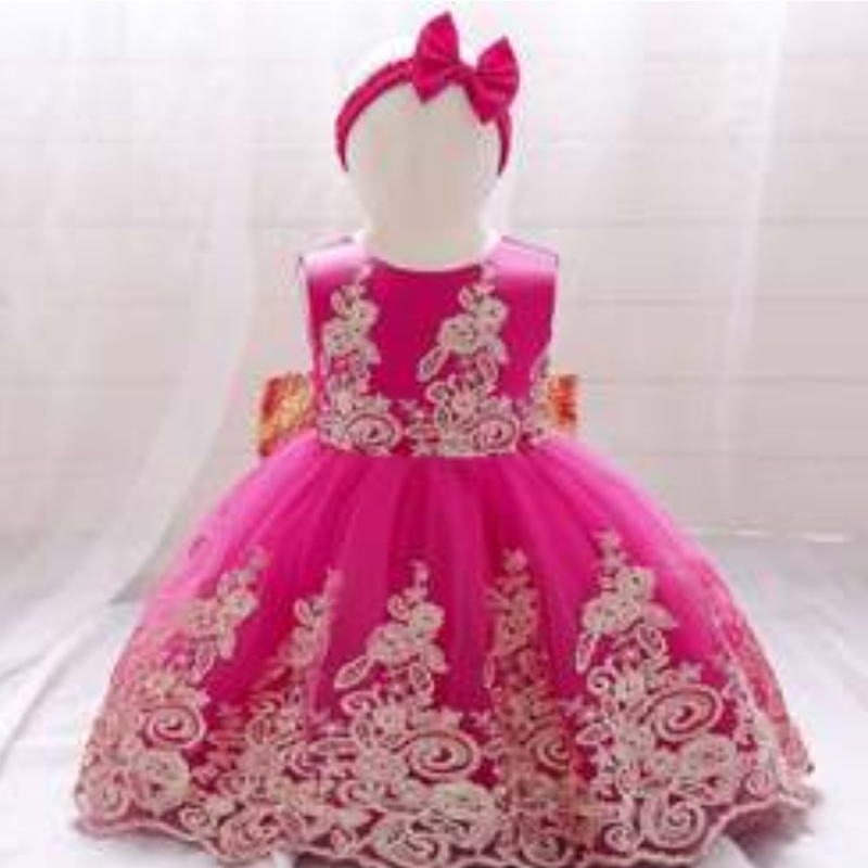 Baige mới ren ren frock Kids Party Wear