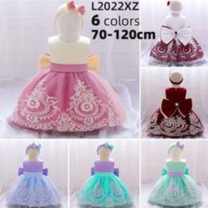 Baige Thiết kế mớinhất Thiết kế đáng yêu Cô gái hoa bé gái bé gái Bữa tiệc Váy cưới trẻ em phương Tây