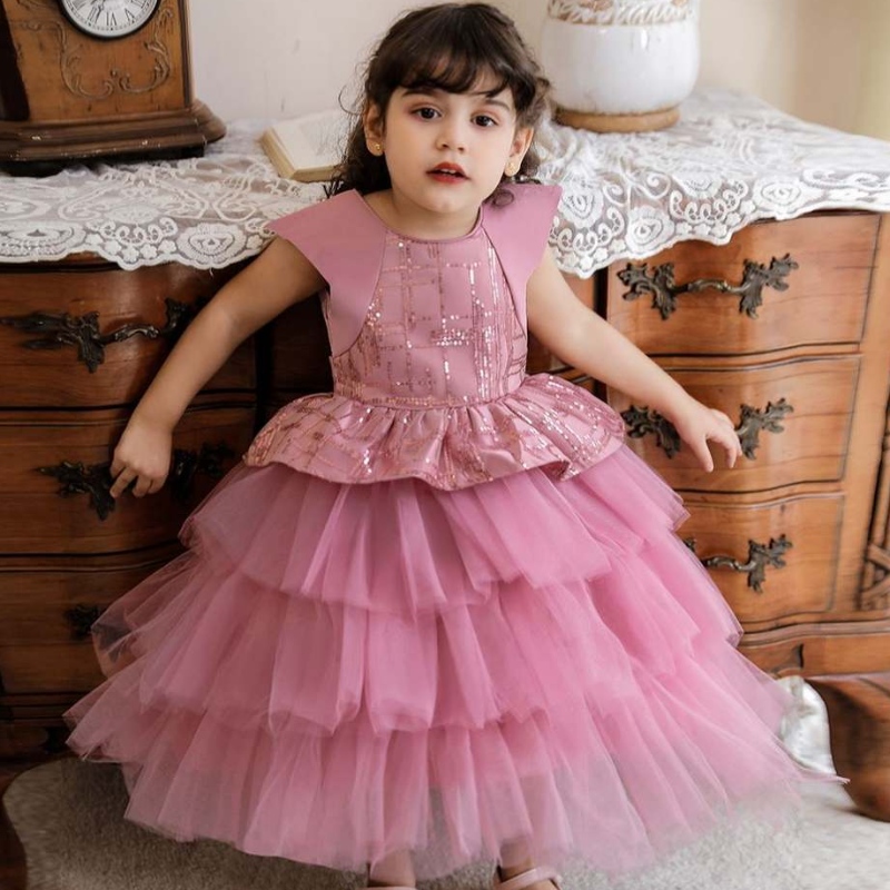 Baige Thiết kế mới Thiết kế trẻ mới biết đi bé gái cho trẻ sơ sinh Công chúa Tulle Tutu Dress Kids Party Wedding Dresses