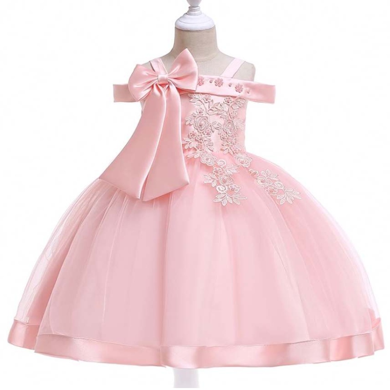 Baige New Kids Party Dress Wholesale Baby Kids Thiết kế trẻ em Váy L5081