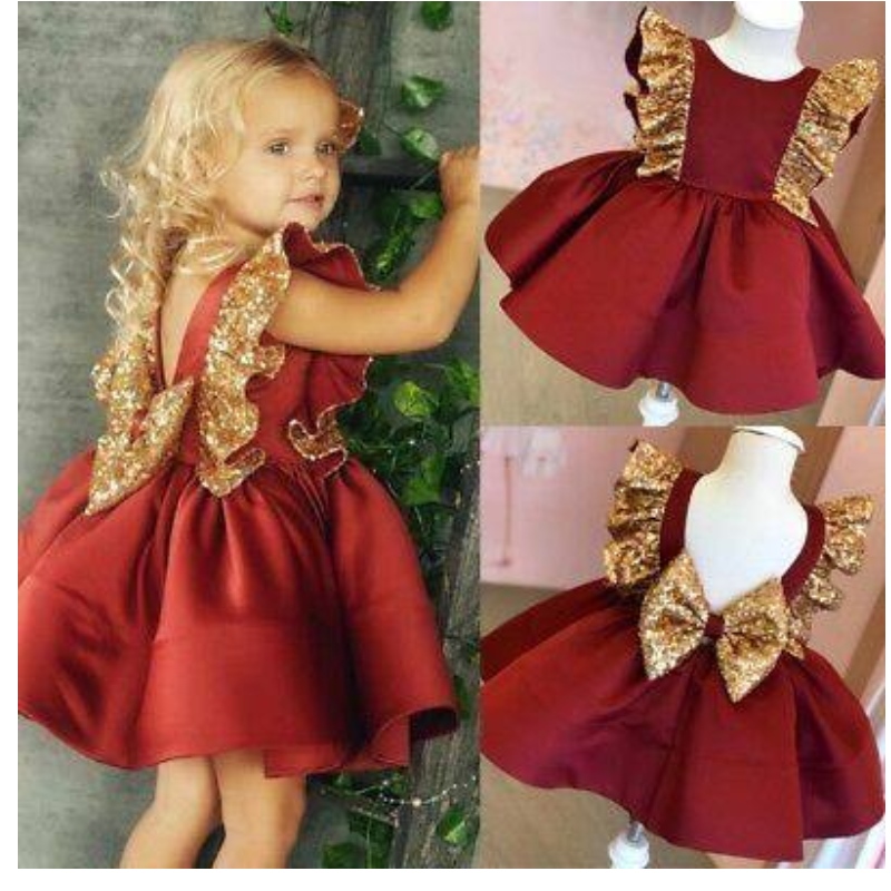 Baige Duel Kids Dress Trang phục 2020 Thiết kế mới Girls Wedding Frock Birthday Party Dress L1968XZ