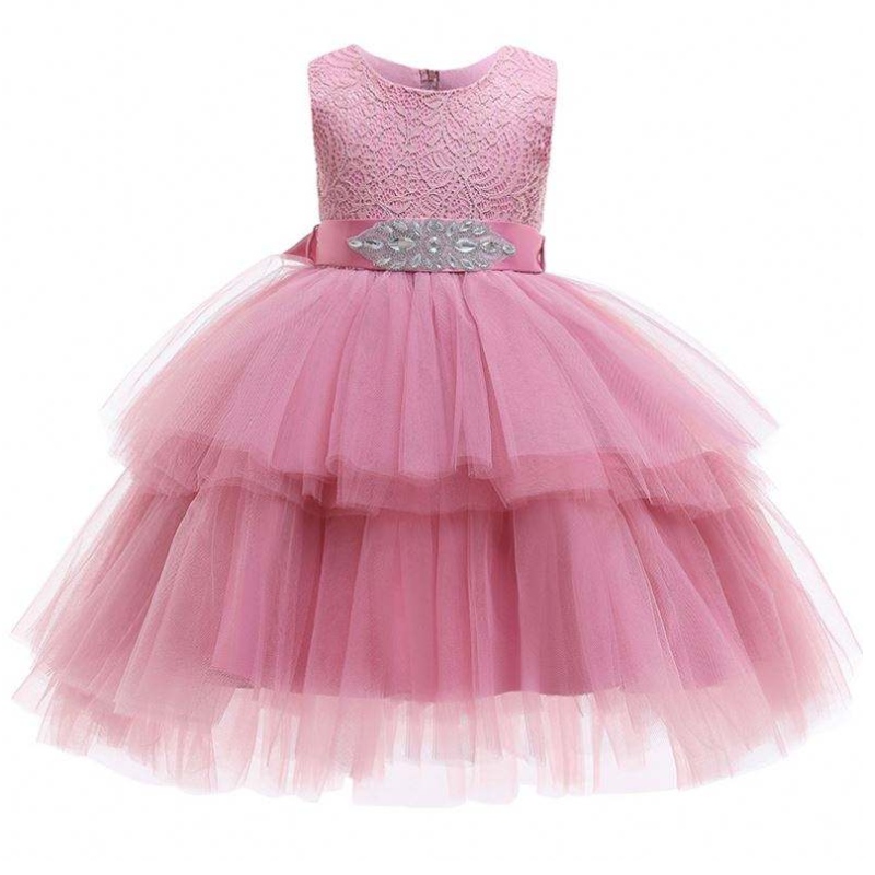 Bữa ăn tối dành cho trẻ em ăn mặc tiệc tùng Thiết kế ren cô gái FROCK sinhnhật Tutu Dress L1746