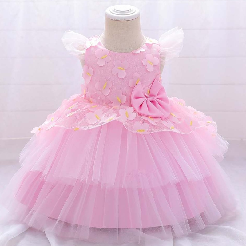 Baige Girls FROCK MÔ HÌNH SWEET GIRL RUFLE Công chúanhỏ sinhnhật xinh đẹp Cộng đồng đầu tiênn Trang phục L1991XZ