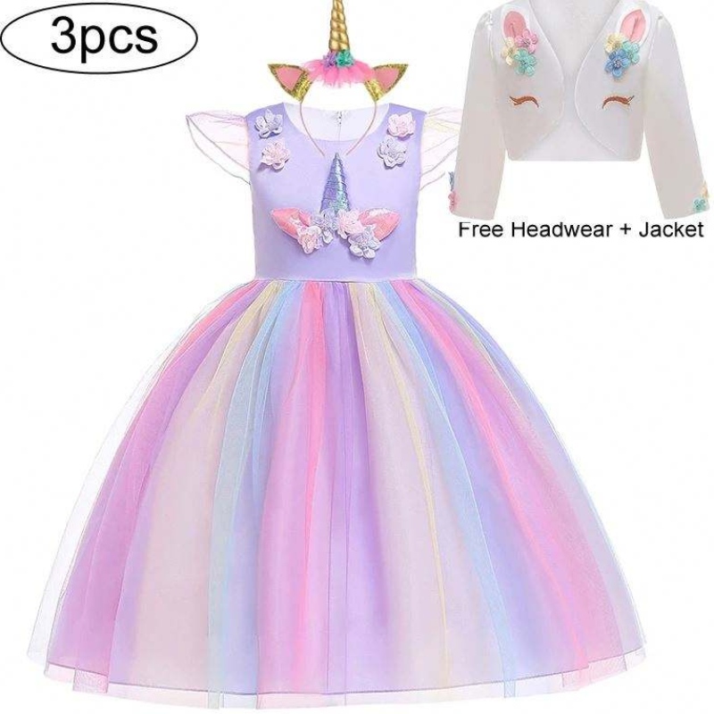 Baige Wholesale Easter Girl Unicorn Halloween Trang phục Giáng sinh Prom Event Wedding Princess Dress DJS003