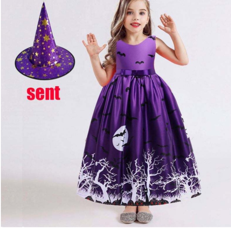 Bánnóng Halloween Trẻ em Trang phục Little Girl Váyngắn 3-10 tuổi quần áo trẻ em