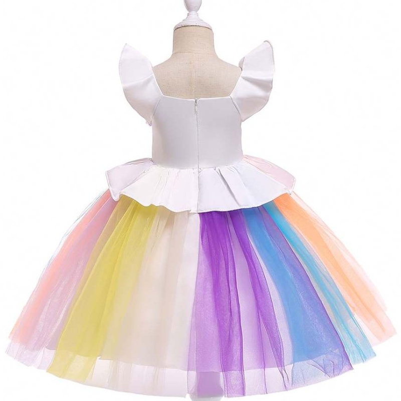 Baige Unicorn Kids Quần áo mới thiết kế trẻ em gái váy dễ thương Váy hiệu suất L5090