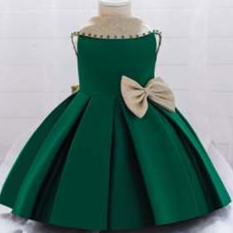 Baige bán buôn vàng chiffon frocks thiết kế mềm xù trẻ em trẻ em bé gái công chúa tiệc tutu váy