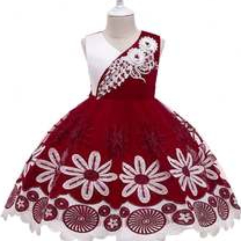 Baige đáng yêu Bowknot sequined Baby Girl Dress cho sinhnhật Váy tiệc tùng cho bé
