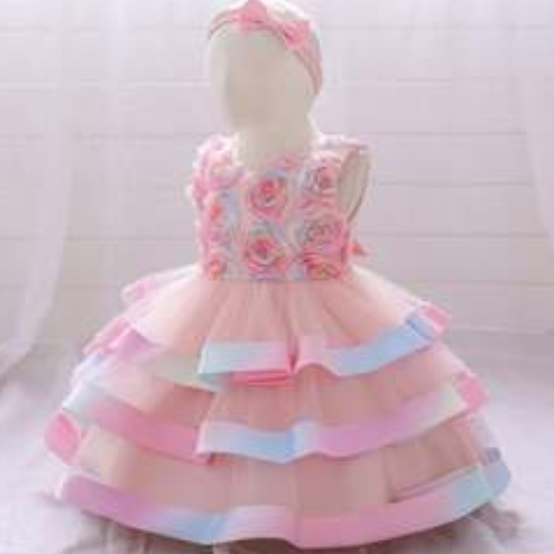 Baige Wholesale Kids Party mặc váy sơ sinh Tutu Thiết kế bé gái Bánh hoa Bánh sinhnhật