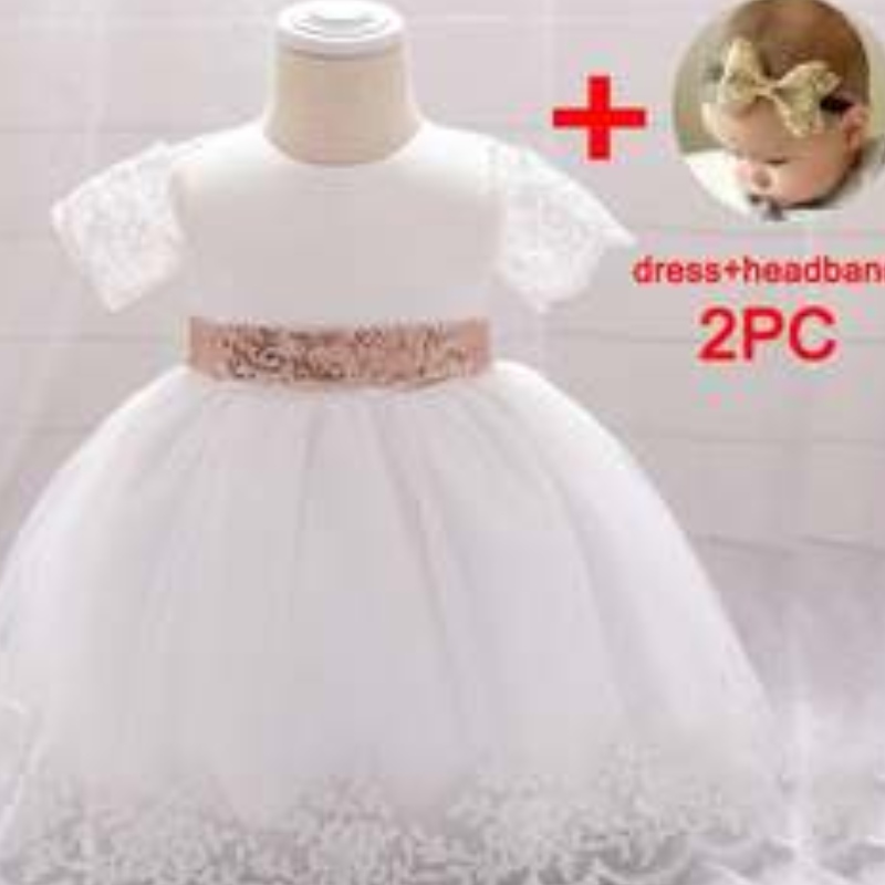 Baige Wholesale Kids Váy sinhnhật Nữ cô gái Trang phục Vàng Váy trẻ em L1926XZ