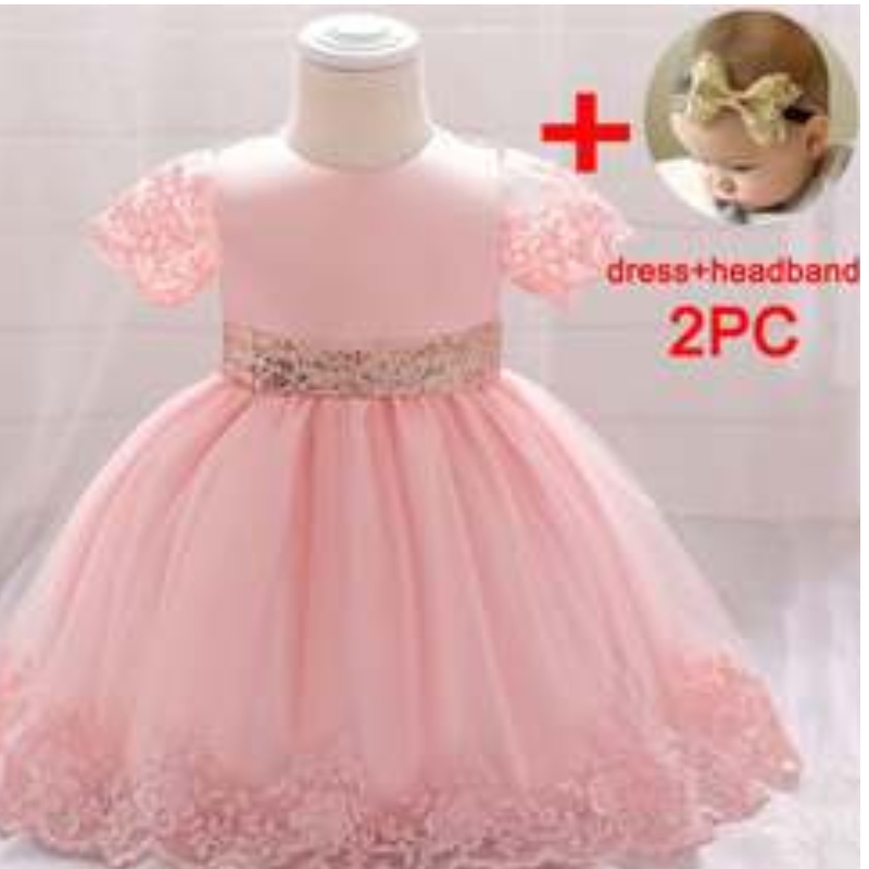 Baige Wholesale Kids Váy sinhnhật Nữ cô gái Trang phục Vàng Váy trẻ em L1926XZ