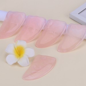 Chất lượng chất lượng cao Rose Quartz Bảng Scraping Pink Pink Jade Blackbian Crystal Facial Guasha Scrapping Board