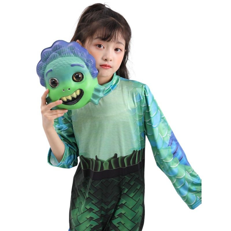 Halloween Sea Monster Cosplay Luca Movie Costumes Party Masks Jumpsuit trẻ emnhập vai quần áo tiệc tùng