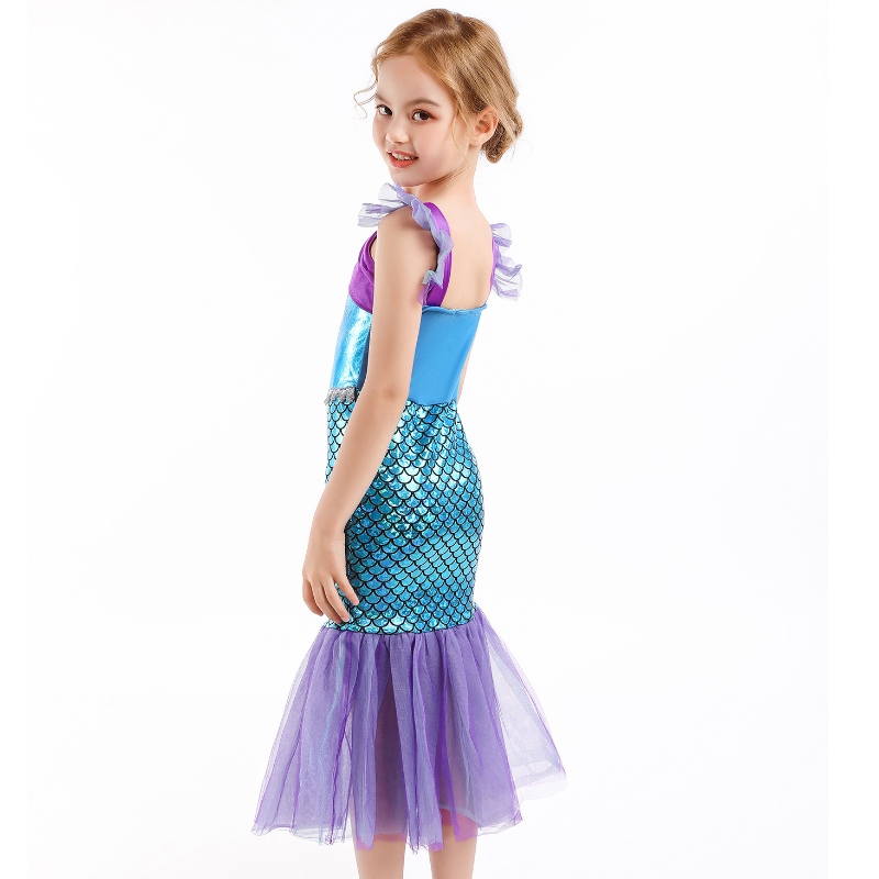 Cô gái công chúanhỏnàng tiên cá váy trẻ em cosplay quyến rũ trang phục trẻ em lễ hội sinhnhật quần áo tiệc tùng mùa hè cô gái ăn mặc
