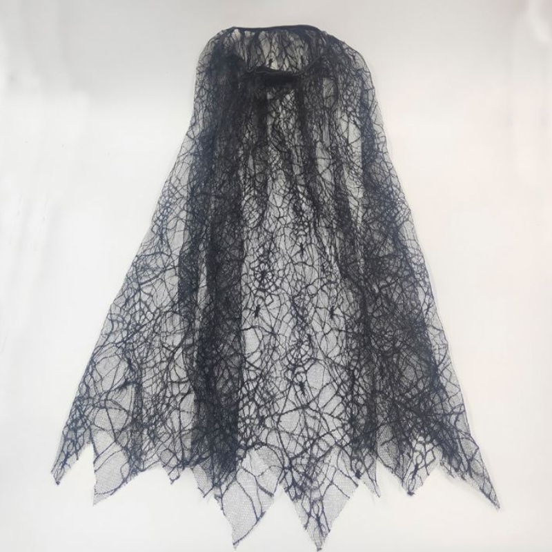 Black Spiderweb Cloak Cape cho trẻ em Trang phục trang phục Halloween Halloween Trang trí