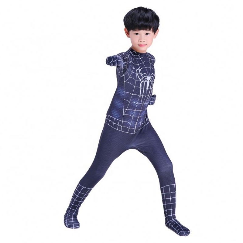 Zip Up Shadow Spider Zentai Suit Halloween Cos for Kids&adults Game&film Traje Spider Man Trang phục