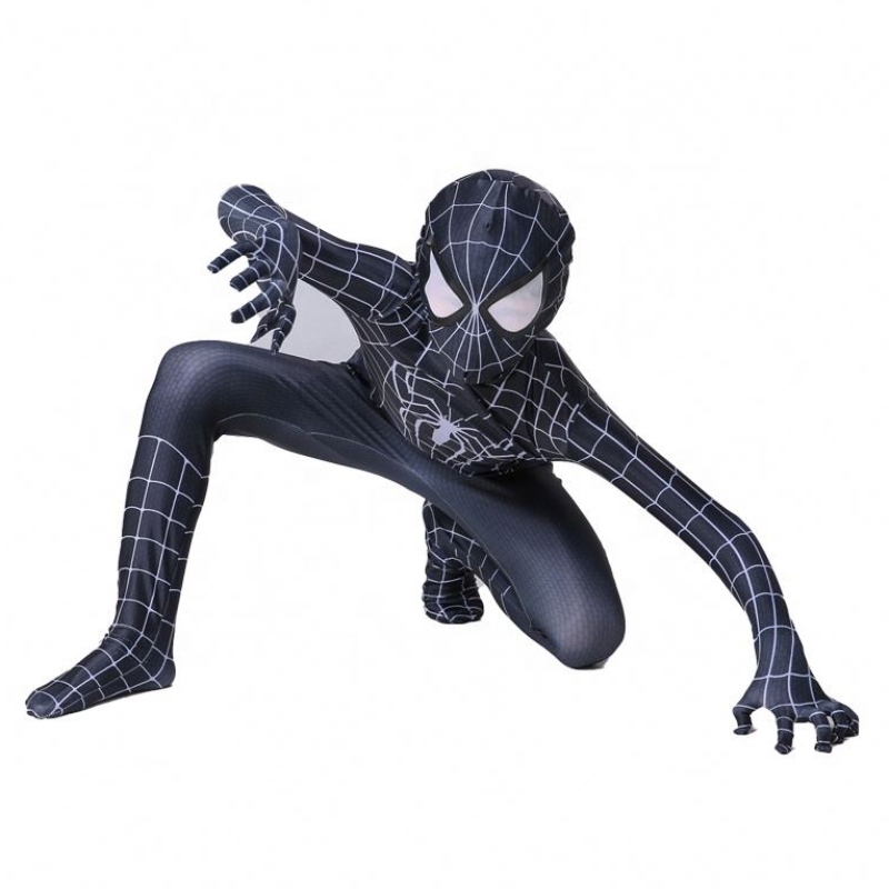 Zip Up Shadow Spider Zentai Suit Halloween Cos for Kids&adults Game&film Traje Spider Man Trang phục