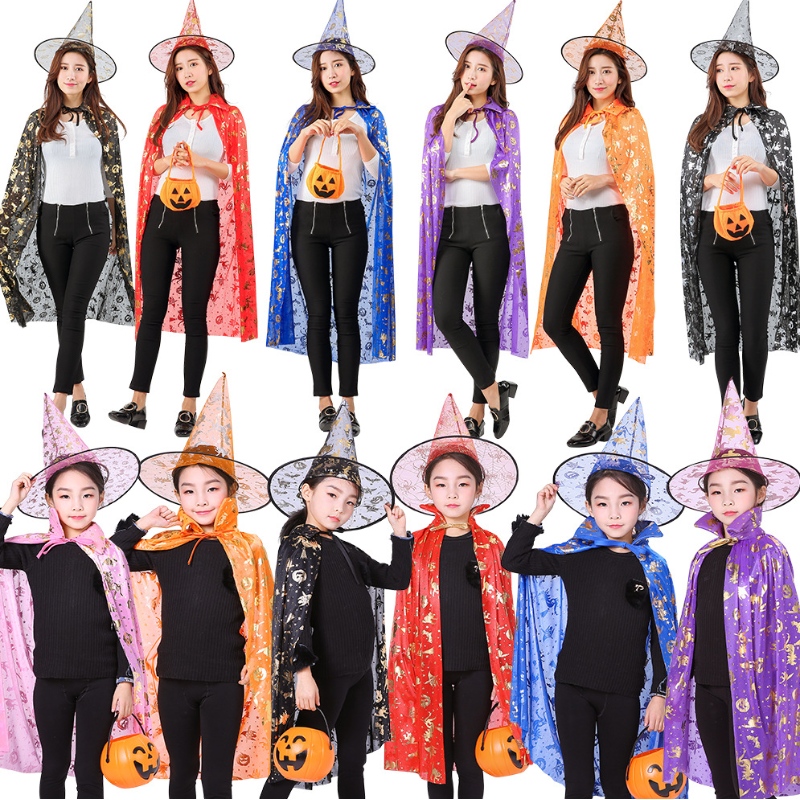 Bán buônnóng bán trẻ em cosplay Point Point Phù thủy Áo choàng Halloween Cape Suit Cape