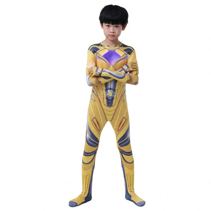 Nhiều màu 3D in Halloween Party Anime Superhero Cosplay Power Ranger Jumpsuit cho trẻ em