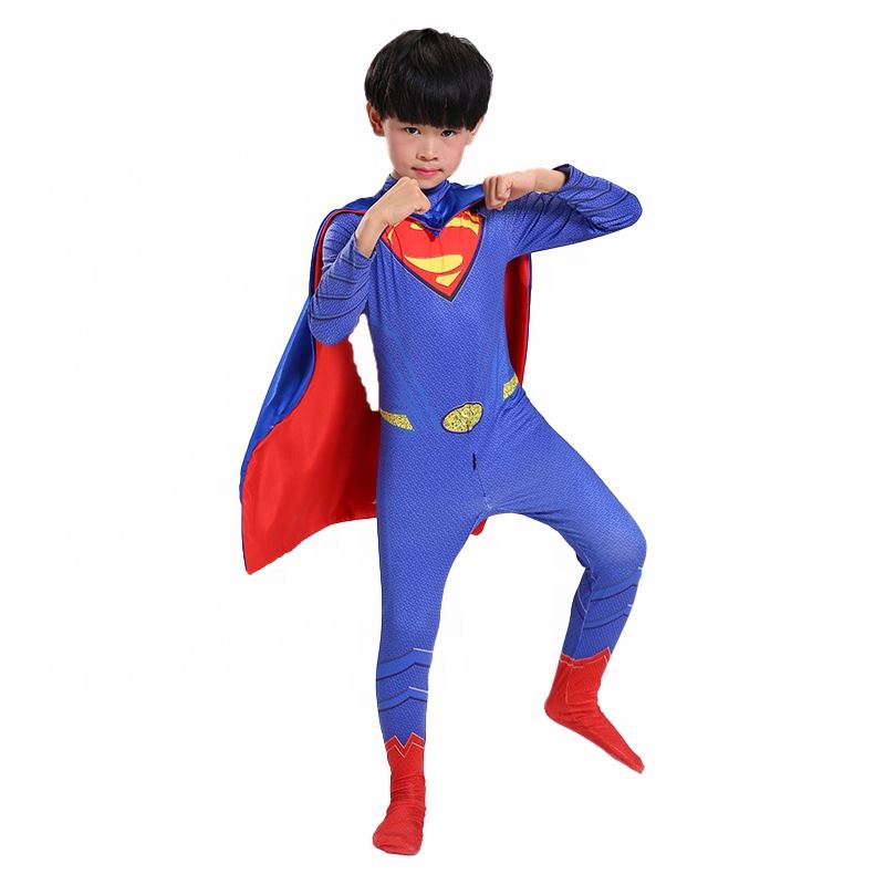 TV&MOVIE Action Hình hình Halloween Cosplay Jumpsuit Anime quần trang phục Super Man với áo choàng