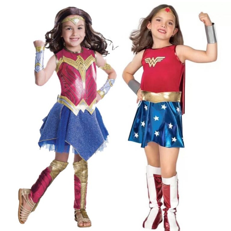 Baige Girls Wonder Woman Trang phục Halloween Set Princess Party Dress Ladybug Kids Trẻ em