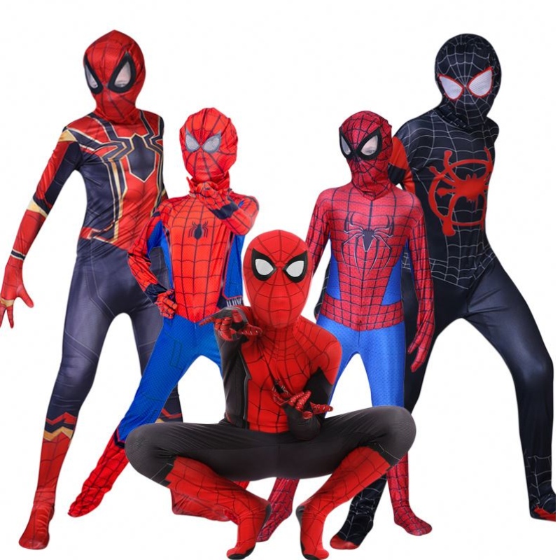 Ngườinhện Ngườinhện Trang phục Fancy Jumpsuit Người lớn và trẻ em Cosplay Cosplay Trang phục Red Black Spandex 3D Quần áo cosplay
