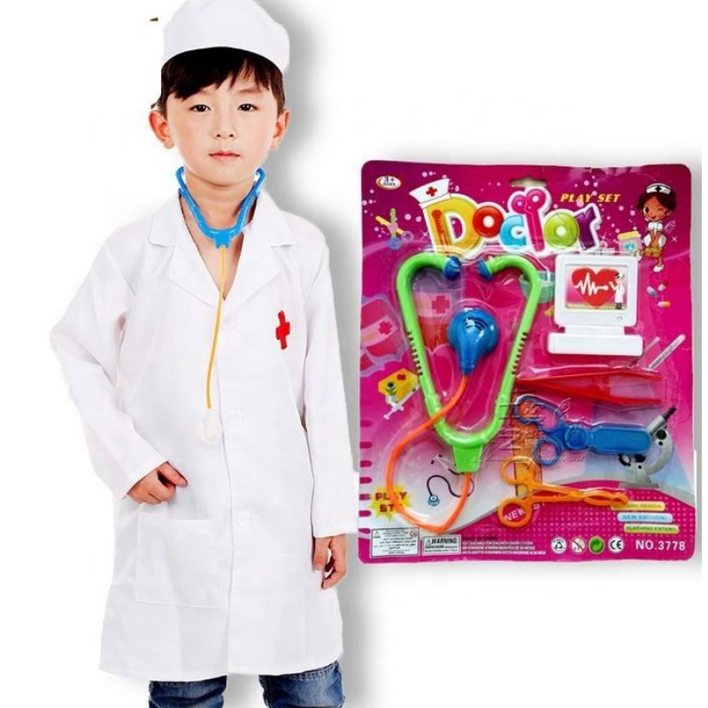 Hot Lab Surgeon Roleplay Đặt bộ đồng phục sựnghiệp dành cho trẻ em Bộ trang phục Halloween Bác sĩ Cosplay Cosplay và Đồ chơi cho trẻ em