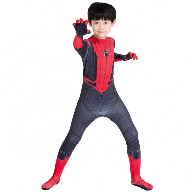 Amazon Hot Sale bán buôn Phong cách cổ điển Phong cách tốtnhất Phim hoạt hình Đen Quần áo đen Figura de Accion Anime Kids Spiderman Trang phục