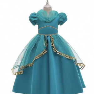 Halloween Little Girls Jasmine Princess Dress Aladdin Cosplay Princess Jasmine cho 2-10năm