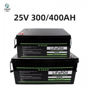 25V 300/400Ah Pin liti LiFePO4 đều nạp được với BMS màu xanh