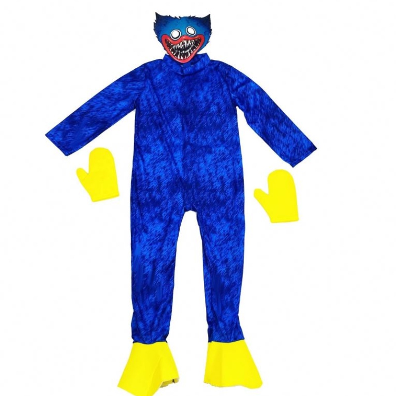 Halloween Poppy Playtime Halloween Cosplay Trang phục pop Cosplay Blue miệng Monster Trang phục cho trẻ em Jumpsuit Monster Jumpsuit