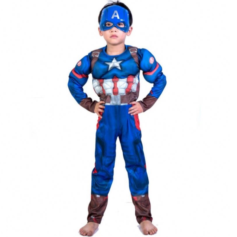 Boy Superhero Kids Captain Captain Trang phục trẻ em Cosplay Super Halloween Trang phục cho trẻ em bé trai