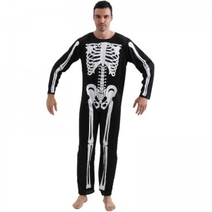 2022 Amazon Jumpsuit Jumpsuit Halloween Party Trang phục Jumpsuit với bộ xương in chonam giới