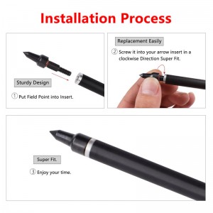 Màu nhãn mũi mũi nhọn cắt ngang 2.6mm mũi tên carbon