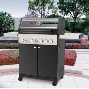 Tiệc nướng nướng không có kẹo nướng trên lò nướng trên sàn nhà tiệc BBQ nướng với xe bọc bánh