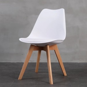 Bán buôn Ghế ăn bằngnhựa hiện đại Bistro Cafe Restaurant Ghếnhựa acrylic đầy màu sắc và một chiếc đệm mềm