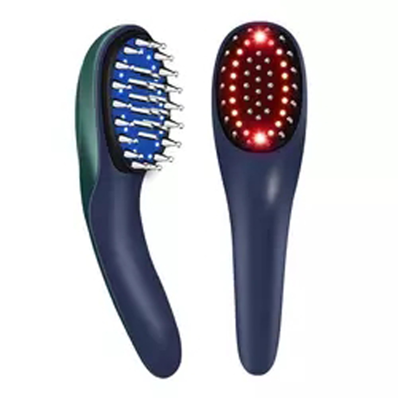 Tăng trưởng tóc Comb Laser Laser Head Massage RF Red Blue Ánh sáng chống rụng tóc EMS Bàn chải tóc