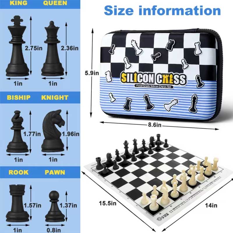 Đồ chơi cờ vua silicone trò chơi cờ vua silicone và các mảnh đặt