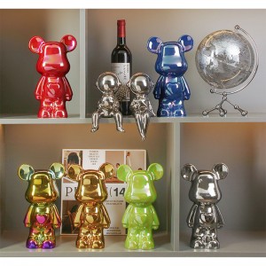 Gấu trái timnổ gốm mạ điện