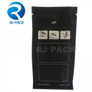 Túi đáy phẳng chống trẻ em với cửa sổ