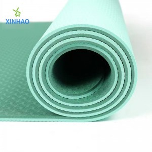 Bảo vệ môi trường hai lớp hai màu có thể tùy chỉnh (4/6/8mm) TPE yoga mat bán buôn, phù hợp cho yoga, thể dục, pilates