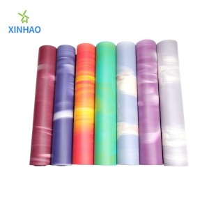 Màu gradient tựnhiên PU Rubber Yoga Mat Bán buôn, Thảm tập thể thao và thể dục không thể thao về môi trường màu gradient màu sắc
