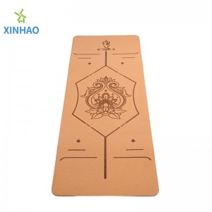 Amazon bán tốtnhất Cork TPE Yoga Mat Wholesale, 4mm/5mm/6mm/8mm TPE Cork Non-Slip Yoga Mat, hỗ trợ logo tùy chỉnh hoặc in