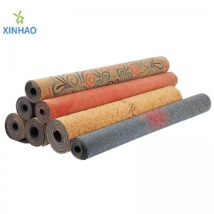 Amazon bán tốtnhất Cork Pu Rubber Yoga Mat Bán buôn, 4mm/5mm PU Rubber Cork Non-Slip Yoga Mat, hỗ trợ logo tùy chỉnh hoặc in ấn