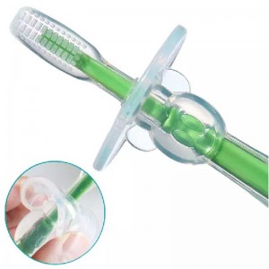 Thời trang silicon cao su teether trẻ sơ sinh đào tạo trẻ em bàn chải đánh răng mềm silicon