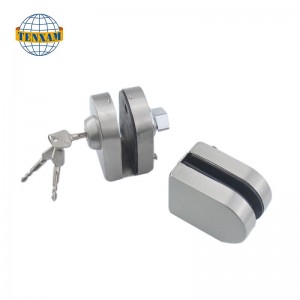 Thương mại kính không khung sang kính đu đôi trượt với các phím bằng thép không gỉ bảo mật khóa cửa kính chính