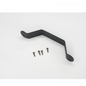 Bộ tay cầm cửa chuồng BH003, tay cầm kéo bằng thép rắn màu đen cho cửa chuồng trượt, cổng,nhà để xe,nhà kho