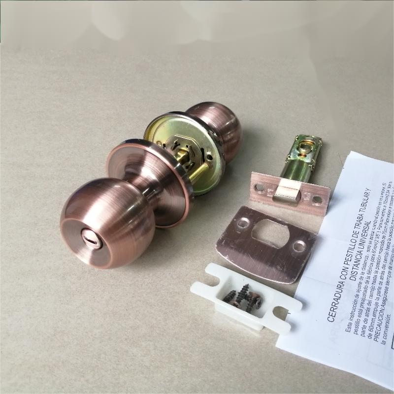 2501 Núm cửa riêng tư cho phòngngủ và phòng tắm, khóa cửa không khóanội thất- đồng cổ